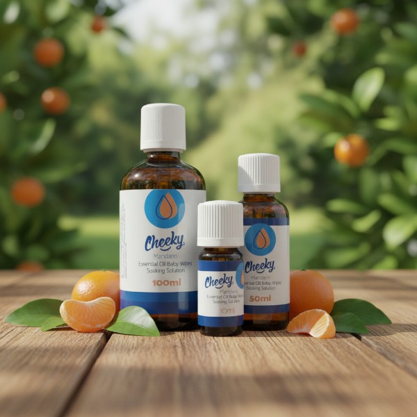 Mandarin Essential Oil Wet Wipe Solution | Cheeky Wipes